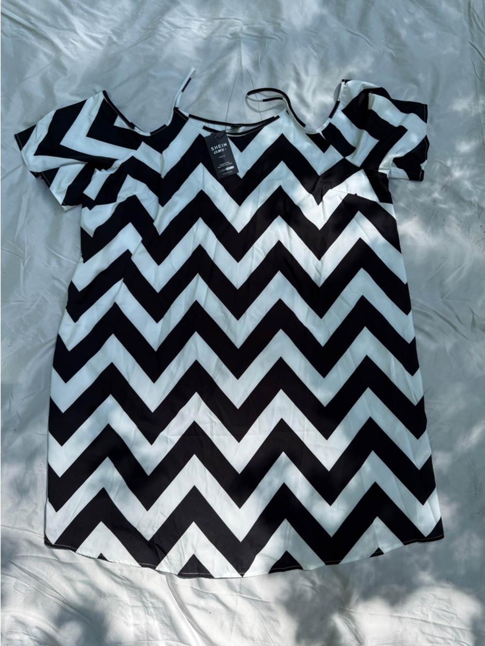 Black & White Chevron Shift Dress